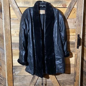 Vintage Braefair Leather Coat Size S